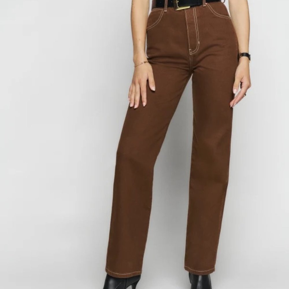 Reformation Cowboy High Rise Straight Jeans